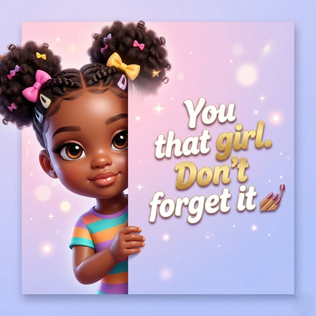 You that girl. Dont forget it!